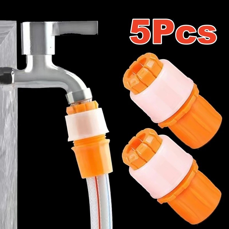 5 ชิ้น Universal ก๊อกน้ําอินเทอร์เฟซท่อน้ํา Quick Connectors Backflow-proof ชลประทาน Fast ข้อต่อสวนรดน้ําท่ออุปกรณ์เสริม