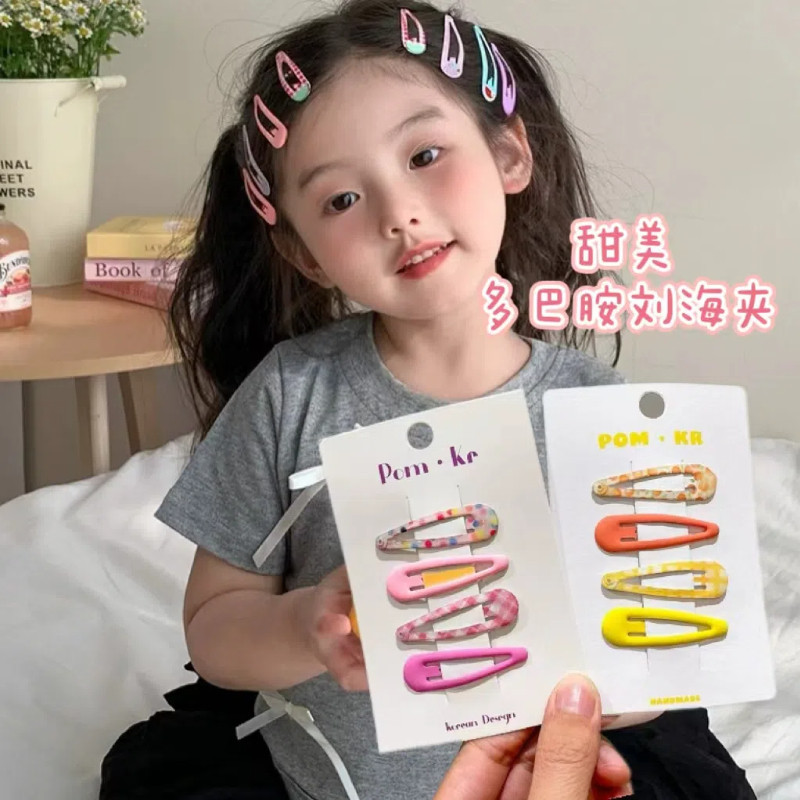 เกาหลี Dopamine Checkered พิมพ ์ BB คลิปหวานและน ่ ารัก Bangs คลิปแฟชั ่ นอุปกรณ ์ เสริมผมสําหรับผู ้ หญิง