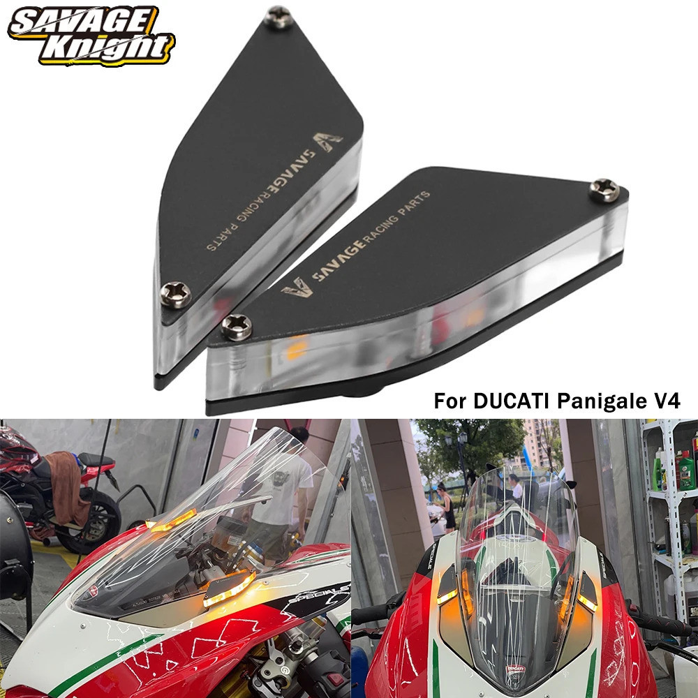 ที่มองไม่เห็น LED Blinker ไฟเลี้ยวไฟแสดงสถานะสําหรับ DUCATI Panigale V4 V4S V4R V2 อุปกรณ์เสริมรถจัก