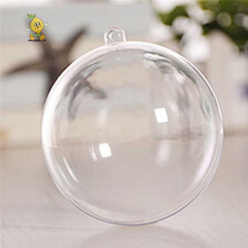 [mozh ] โปร ่ งใสเปิดพลาสติกตกแต ่ งคริสต ์ มาส Ball Bauble เครื ่ องประดับของขวัญกล ่ องปัจจุบัน [TH ]