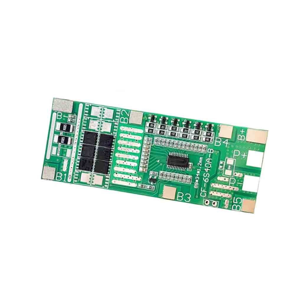 6s 22V 24V 40A พร้อมเครื่องมือบาลานซ์ไฟพลังงานแสงอาทิตย์แบตเตอรี่ลิเธียมป้องกันบอร์ดแบบบูรณาการ BMS