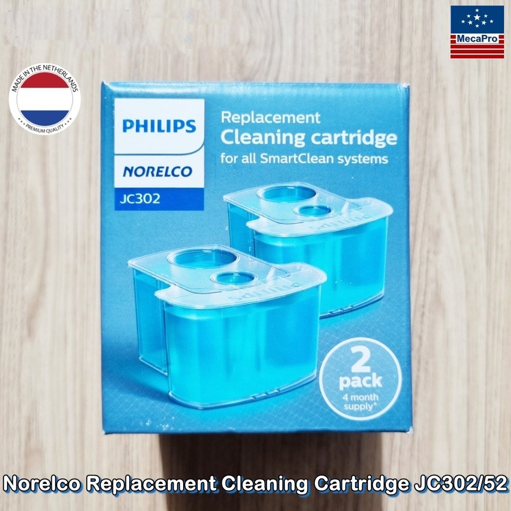 Norelco Replacement Cleaning Cartridge JC302/52 ตลับน้ำยาทำความสะอาด สำหรับหัวโกน เครื่องโกนหนวดไฟฟ้