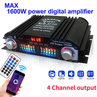 1600w Peak Power HiFi เครื่องขยายเสียงดิจิตอล 4 ช่อง
