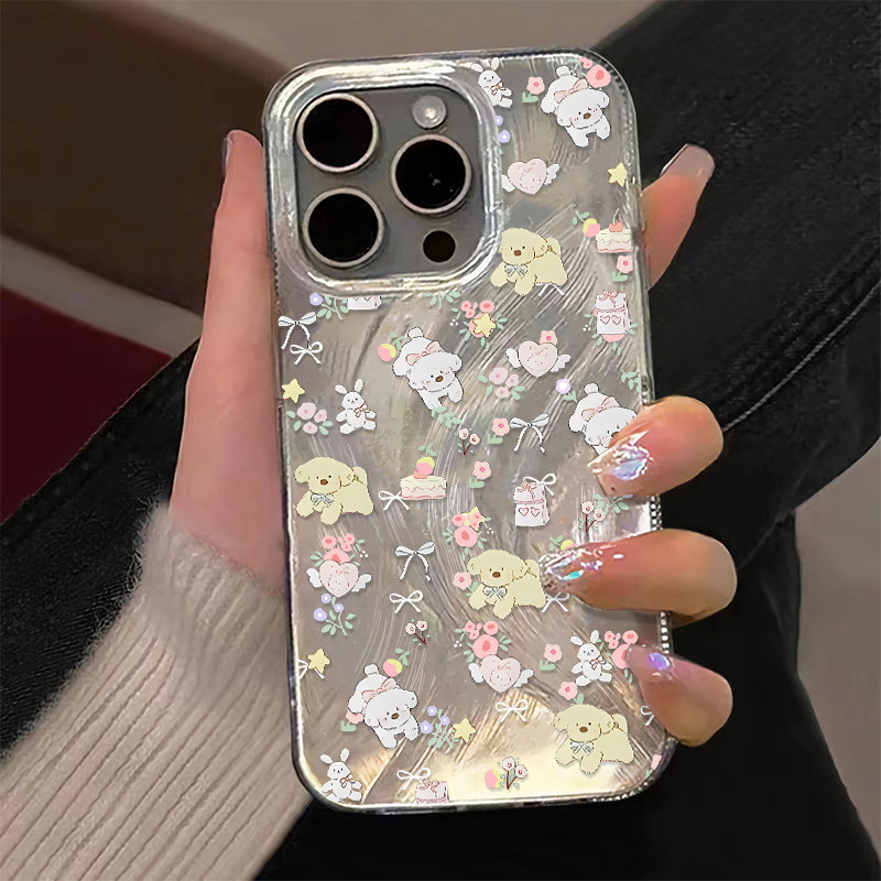 น่ารัก Broken Blossom Puppy สําหรับ IPhone 15 Promax เคสโทรศัพท์ Xsmax Apple 14 Promax Shock Proof 13 Anti Drop แพคเกจเต็ม 11 Hard Case 12 สาวหัวใจ 78plus ซิลิโคนกรณี