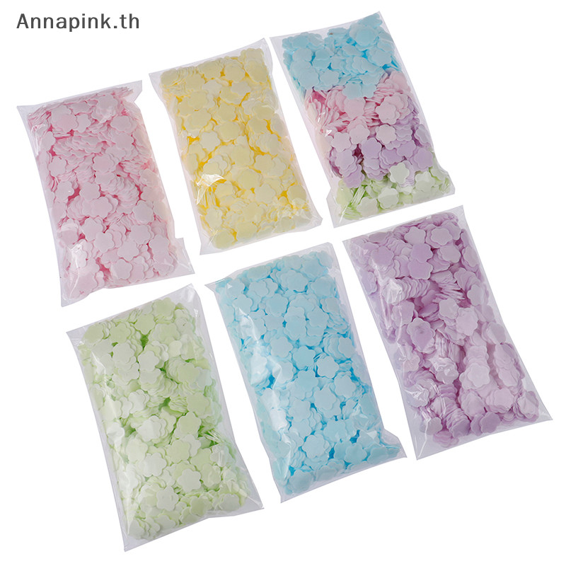 Annapink.th 1000 ชิ้นสบู่ทําความสะอาดกระดาษแบบพกพาสบู่ล้างมือกระดาษกลิ่น Slice EN