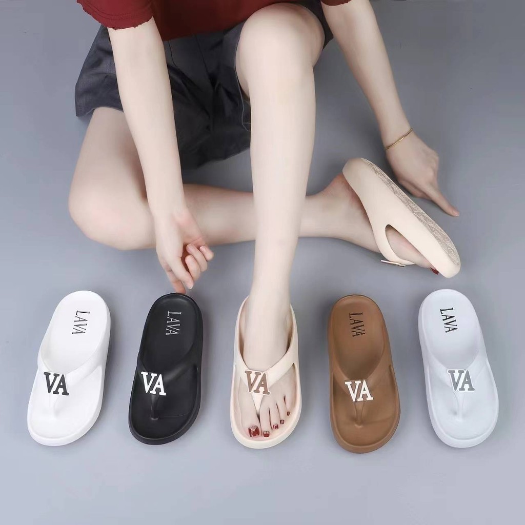 LAVA พร้อมส่งในไทย 5088 รองเท้าแตะแบบหนีบ เสริมส้น 4 ซม สวมใส่สบาย น้ำหนักเบา รองเท้าแฟชั่นผู้หญิง