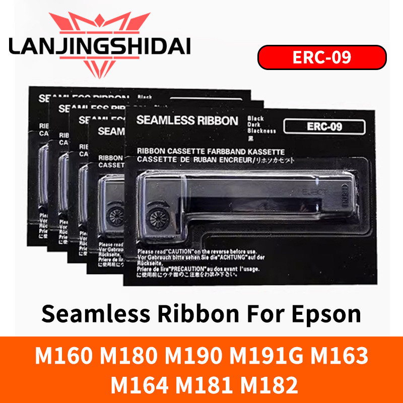 5pcs ERC-09 Long life ริบบิ้นไม่มีรอยต่อ ERC09 ERC09B สําหรับ Fit สําหรับ Epson M160 M180 M190 M191G