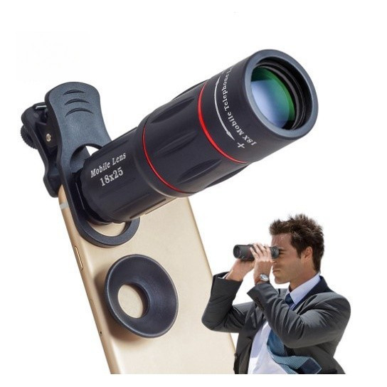 APEXEL สากล18X25ตาข้างเดียวซูม HD ศัพท์มือถือเลนส์สากล18X ออปติคอลซูมเลนส์ที่มีขาตั้งกล้อง