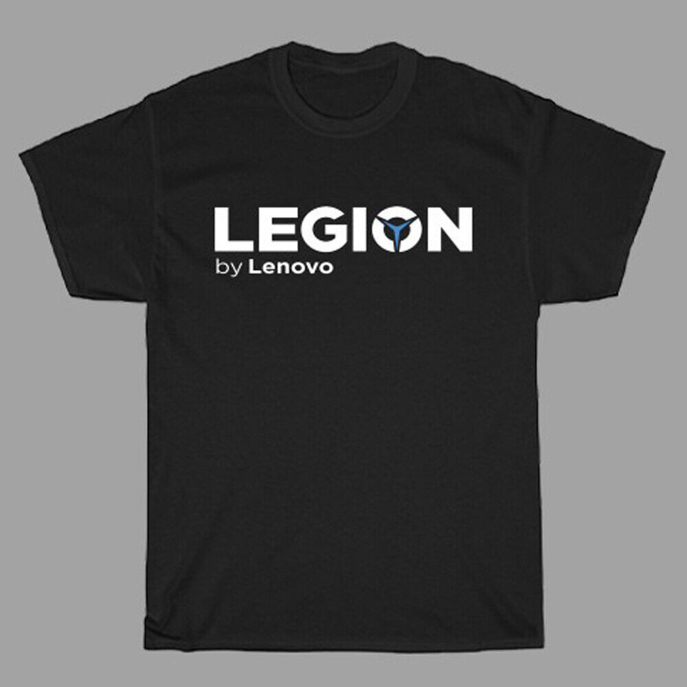 Legion Lenovo Gaming Computer Logo เสื้อยืดผู้ชายสีดํา