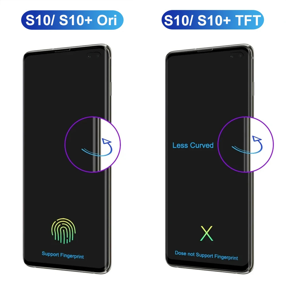 Tft จอแสดงผลสําหรับ Samsung Galaxy S10 Plus G975 จอแสดงผล Lcd Touch Screen Digitizer สําหรับ Samsung Galaxy S10 G973 เปลี่ยน - รูปที่ 2