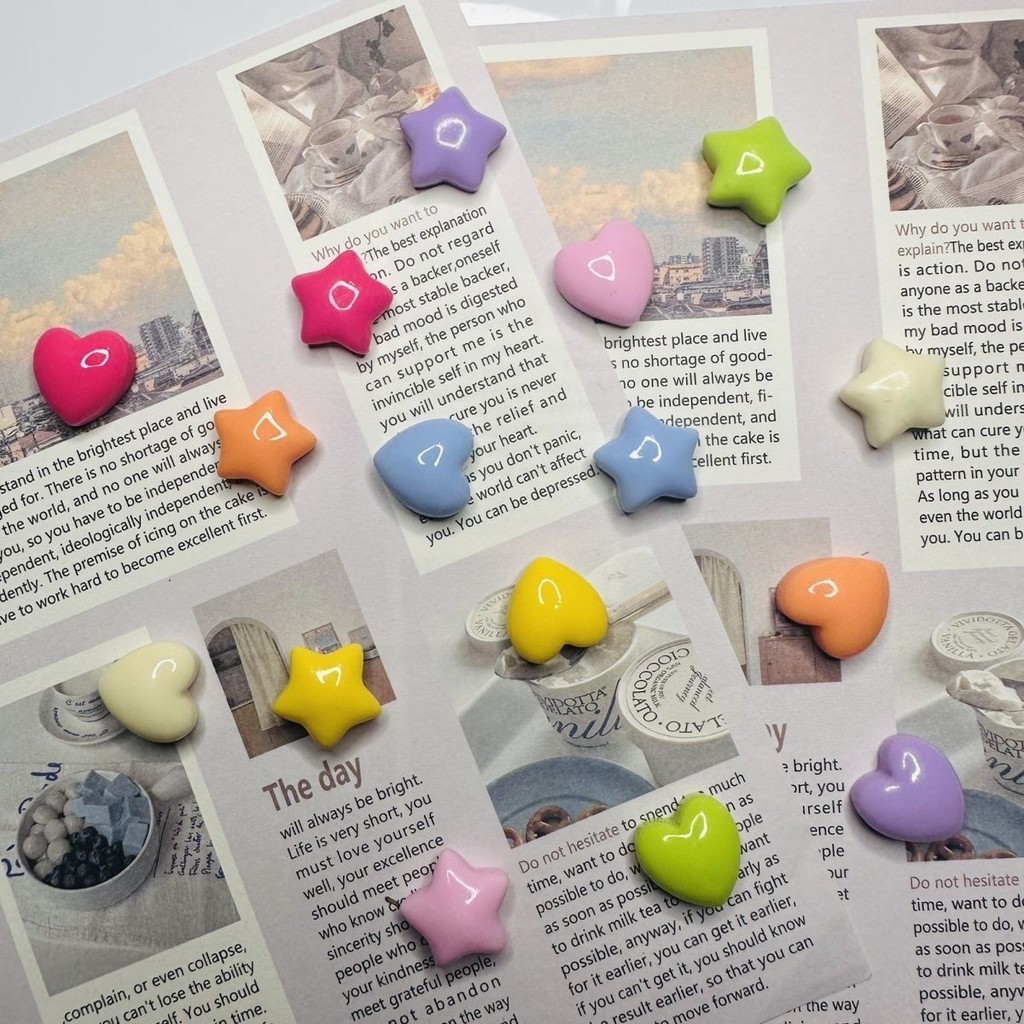 Love heart แม่เหล็กติดตู้เย็น Pegboard อุปกรณ์ตกแต่ง