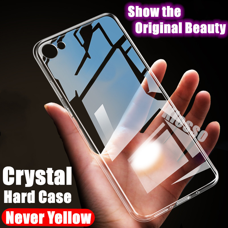 สําหรับ Vivo Y53 Y53i 1606 1606A Never Yellowing Slim Crystal Clear Hard PC Scratch-Resistant Case