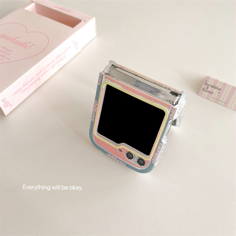 SAMSUNG กรอบสีคมชัดเคสซิลิโคนอ่อนนุ่มsamsung Galaxy Z รูปที่ 7