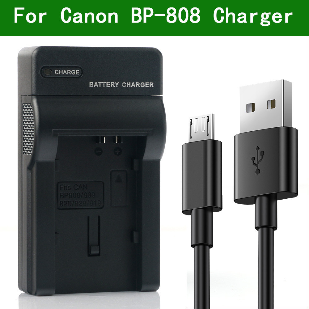 BP 808 Micro USB Charger Kit สําหรับ Canon HF M43 M306 M36 FS200 FS30 FS31 FS300 FS22 FS21 FS20 FS11