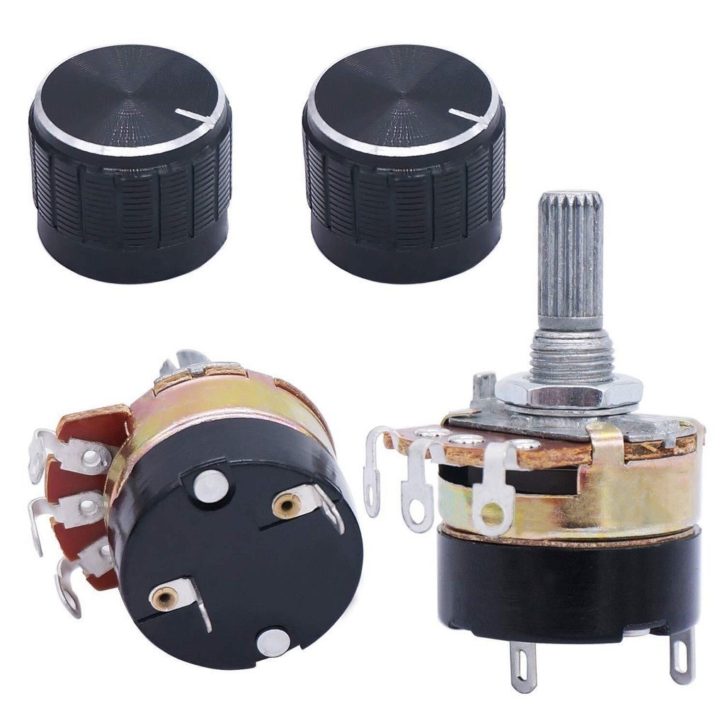 Taper Dimmer Potentiometer WH138-1 B พร้อมสวิตช์เปิด/ปิด