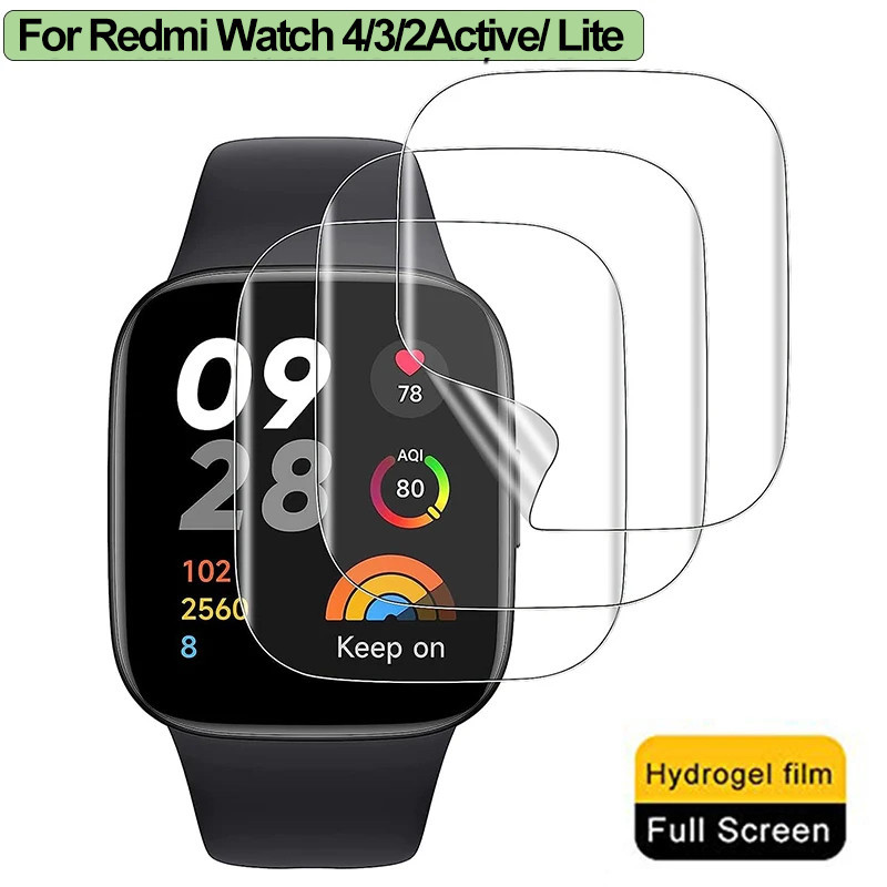 5pcs Hydrogel ฟิล์มป้องกันสําหรับ Redmi นาฬิกา 4 3 Active/Redmi watch3/2 Lite นาฬิกาฟิล์มป้องกันแบบนุ่มแบบเต็มหน้าจอ Protecto