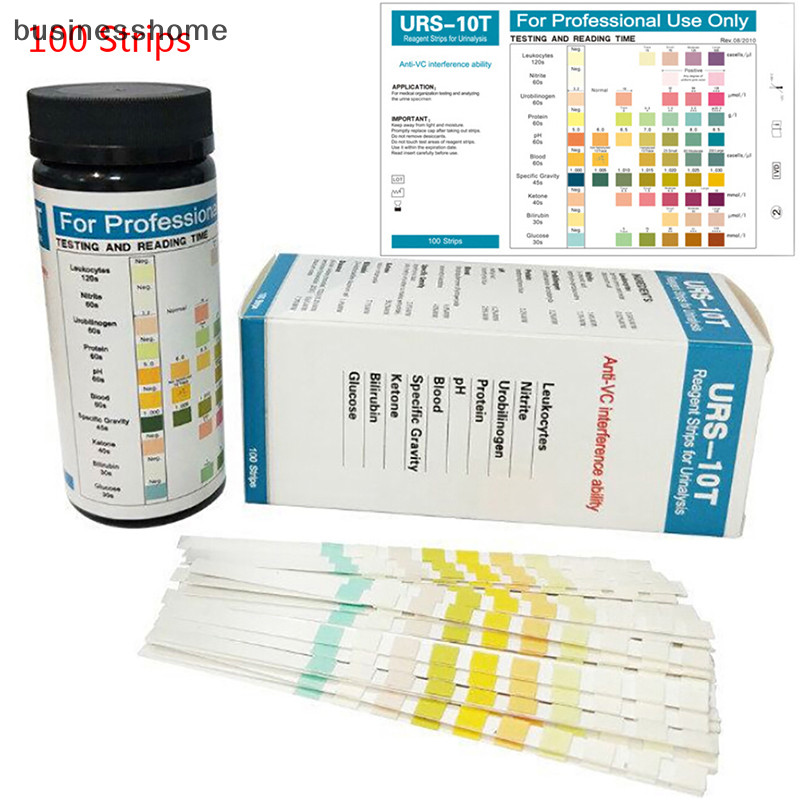 Bsth URS-10T 100strips Urinarysis Reagent Test Paper 10 Parameters แถบทดสอบปัสสาวะ Vary