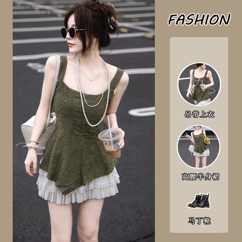 {Subi-Oder}ชุดเสื้อเชิ้ต 2 ชิ้นลายไม่สม่ําเสมอสําหรับผู้หญิง