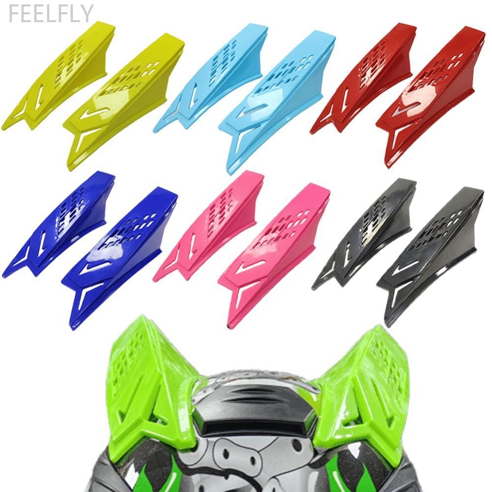 Feelfly 2 ชิ้นหมวกกันน็อครถจักรยานยนต์ Motocross Racing Mohawk Horns Full Face Horn Stick ตกแต่ง C9O9