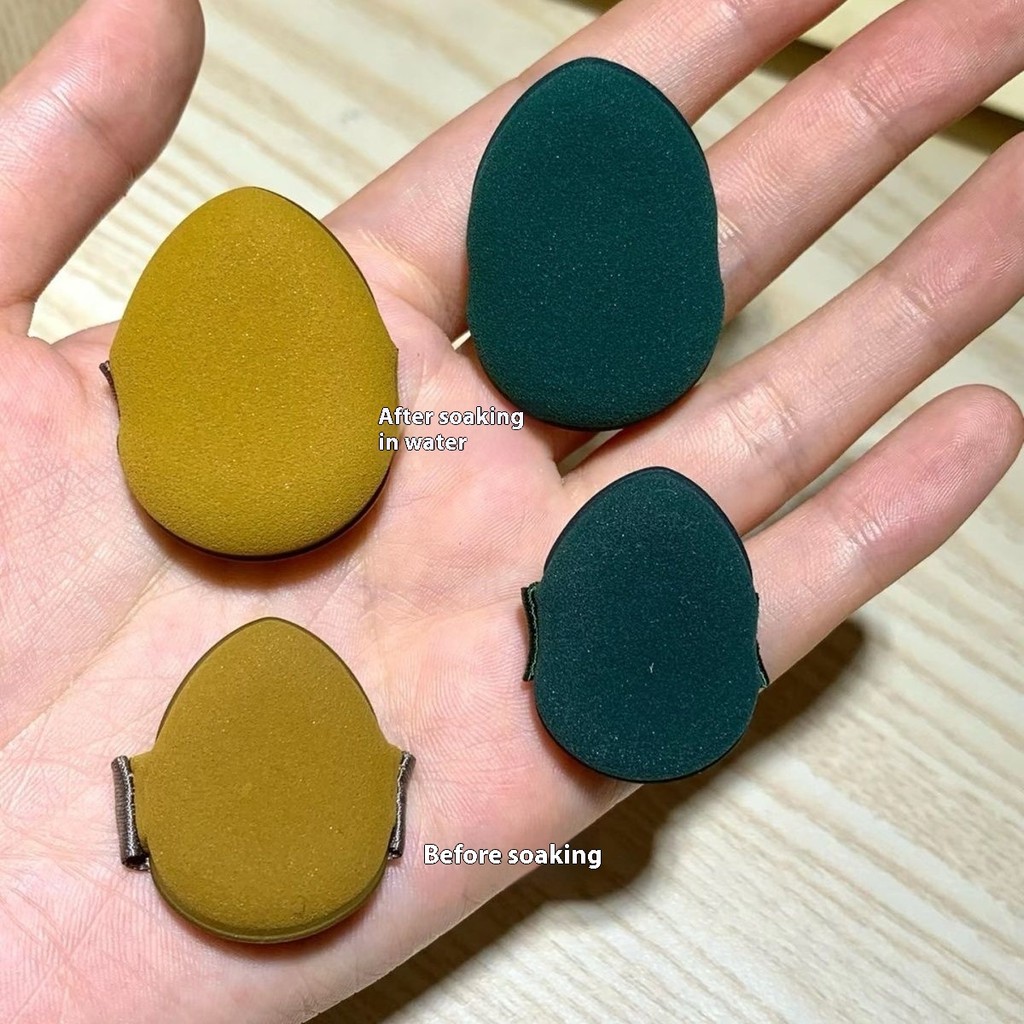 [อย่ากินรองพื้นชนิดน้ํา] มินิพัฟนิ้วหัวแม่มือคอนซีลเลอร์เบาะลมทุ่มเทพัฟเปียกและแห้งพัฟฟองน้ําผิวนุ่มพิเศษ อิน สไตล์เครื่องมือแต่งหน - รูปที่ 4