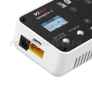 Vifly WhoopStor 3 V3 6 พอร์ต 1S LIPO เครื่องชาร์จแบตเตอรี่ Discharger ฟังก์ชั่นจัดเก็บข้อมูลสําหรับ FPV Tinywhoop 4.2V 4.35V BT2.0 PH2.0