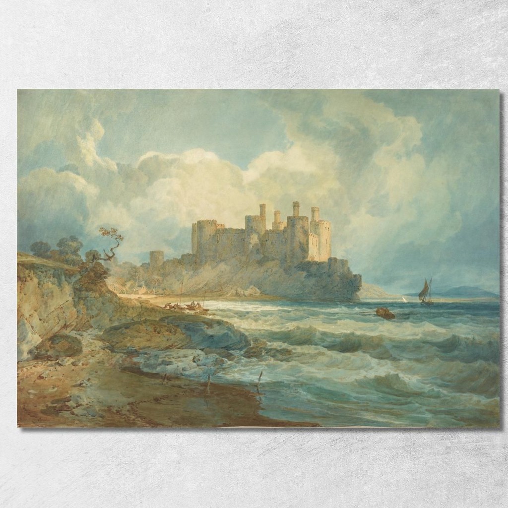 Conway Castle North Wales Joseph Mallord William Turner, jwt37 ภาพพิมพ์บนผ้าใบแคนวาส