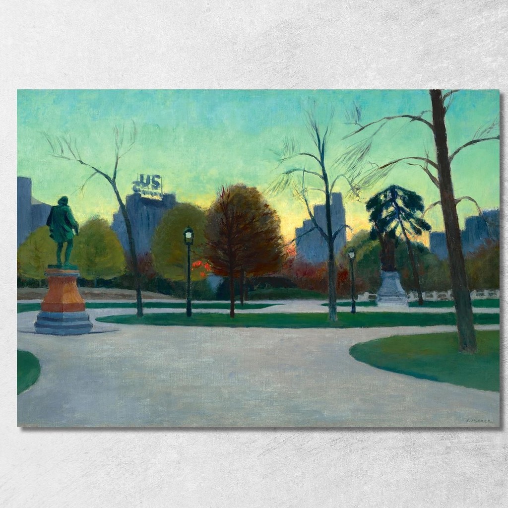 Central Park Edward Hopper, eho8 ภาพพิมพ์บนผ้าใบแคนวาส