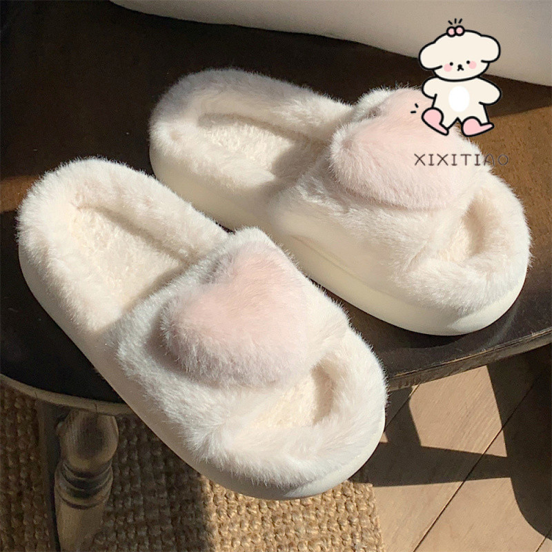 ฉี่ รองเท้าแตะผ้าฝ้ายน่ารักหมีน้อยอ้วนใหม่สบายๆอบอุ่นนุ่มแต่เพียงผู้เดียวแฟชั่นฤดูหนาวสุภาพสตรีบ้าน