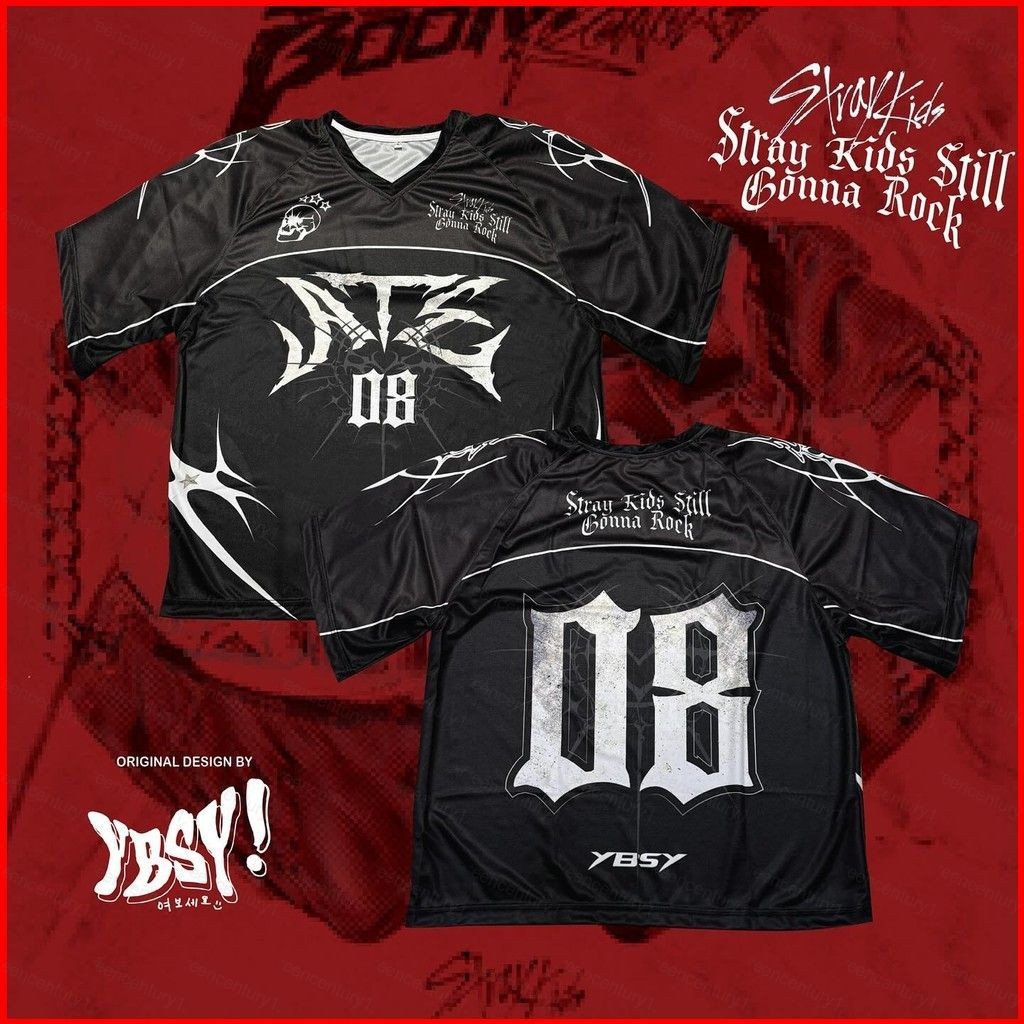 Gc1 Stray Kids ATE jersey Bang Chan Seo Chang-Bin Lee Min-Ho streetwear คอสเพลย์ผ้าเสื้อยืดแขนสั้น G