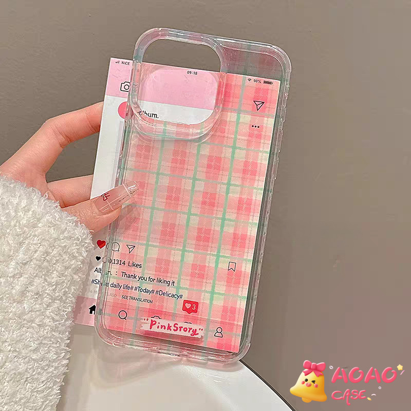 เคส Redmi Note 13 12 11 9 8 10 Pro Max Redmi 12C 13C 12 9C 10C A1 9T 9A 10 9 Poco C65 C55 M3 X5 X6 รูปแบบกริดสดหวาน - รูปที่ 2