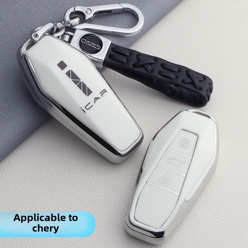 เหมาะสําหรับ JAECOO 6 EV ฝาครอบกุญแจ jaecoo 6 ev icar 03 พวงกุญแจรถรีโมทคอนโทรลกุญแจป้องกันกรณี