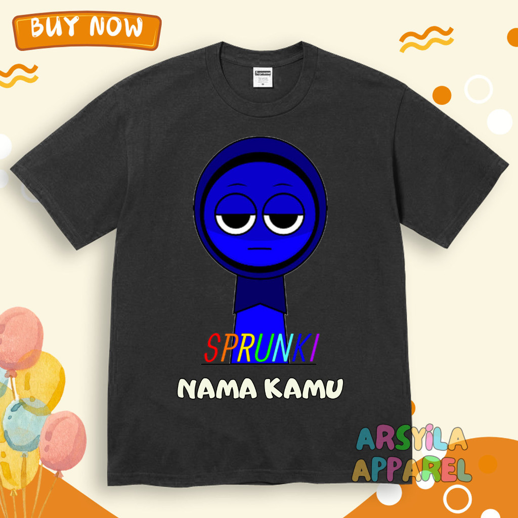 เสื้อยืดเด็ก Sprunki INREDIBOX Children's T-shirt jevin Latest Sprunki Children's Clothes Free Name