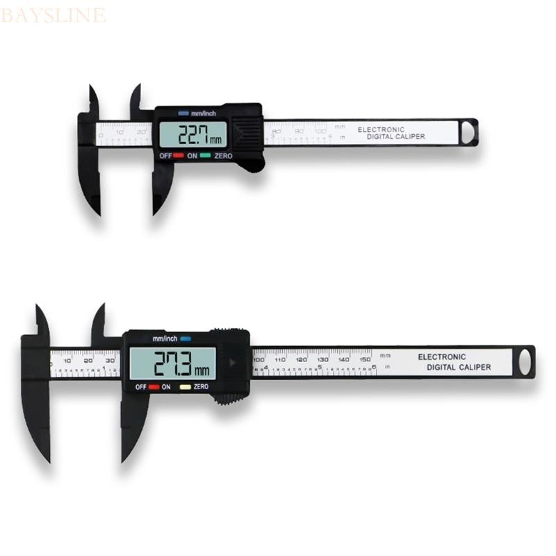 Baysli Digital Caliper Electronic Digital Vernier Calipers 6 นิ้ว 0- 100 150 มม. 1 5V