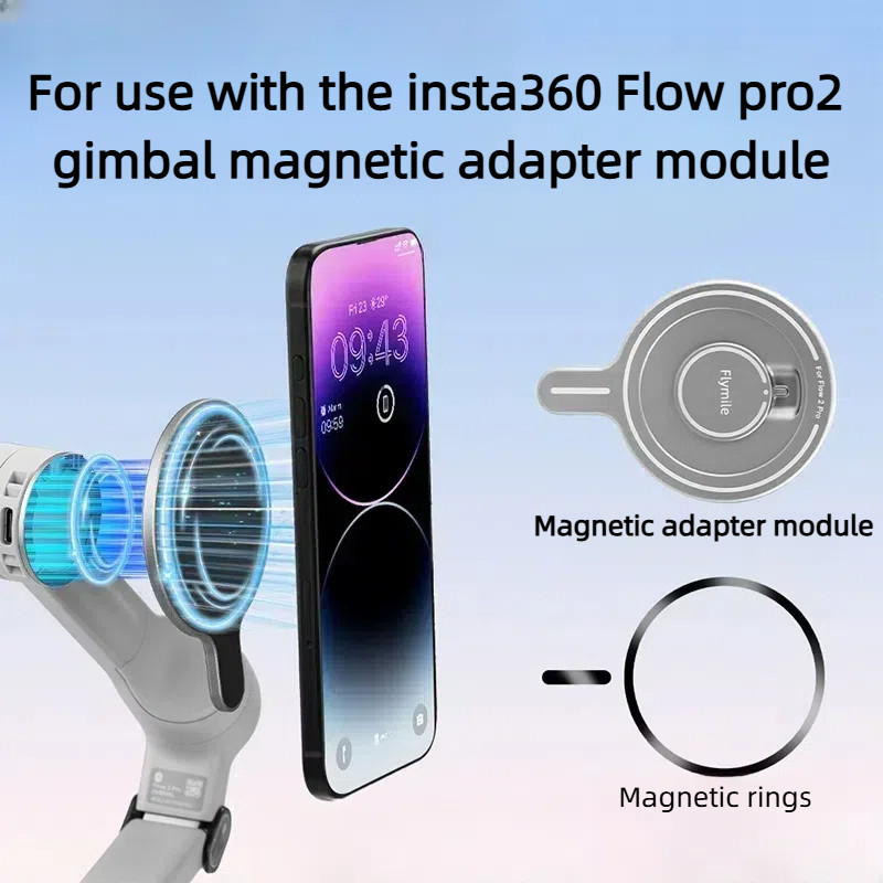 สําหรับโมดูลอะแดปเตอร์แม่เหล็กกิมบอล insta360 Flow pro 2, อุปกรณ์เสริมโทรศัพท์มือถือ MagSafe