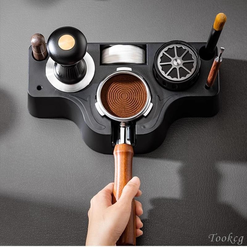 [Tookcg] Espresso Station มัลติฟังก์ชั่นเครื่องมือกาแฟ Organzier Tamper Station ฐานสําหรับกาแฟบาร์เคาน์เตอร์ Home Worktop ห้องครัว