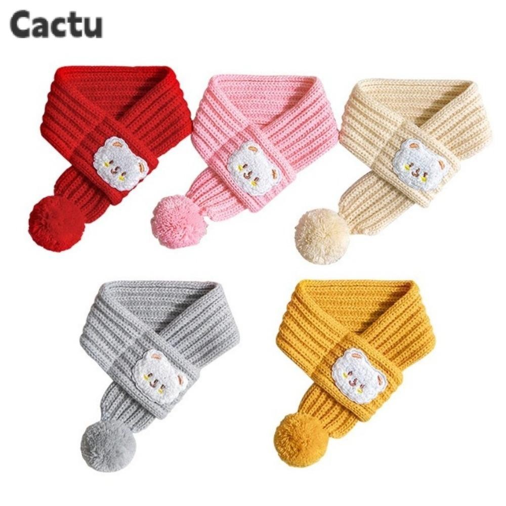 Cactu ผ้าพันคอสุนัขแมว,การ์ตูนหมีถักฤดูหนาวเสื้อผ้าสัตว์เลี้ยง, Kawaii สีทึบ Warm น่ารักผ้าพันคอลูกสุนัขสําหรับสุนัขขนาดกลางขนาดเล็ก