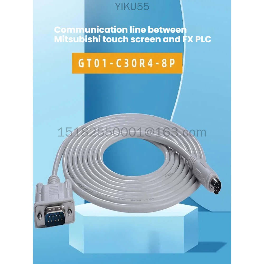 หน้าจอสัมผัส Mitsubishi และ Mitsubishi PLC Connect Line 50R4 Jingxin GT01-C30R4-8P 100R4 C200R4