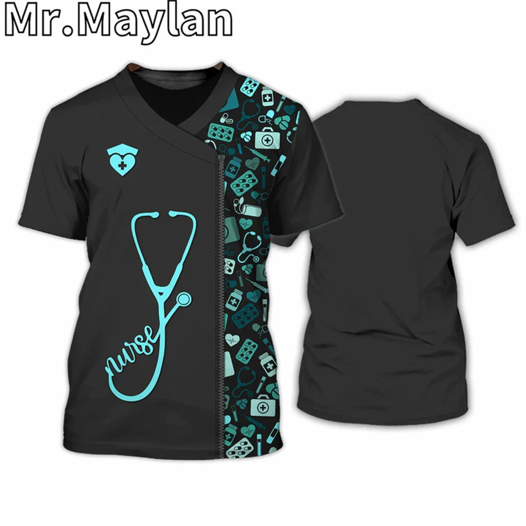 2025 3DLive To Save Lives พยาบาลเสื้อยืด Perfect พยาบาลชายหญิง Street เสื้อยืดเป็นกลาง