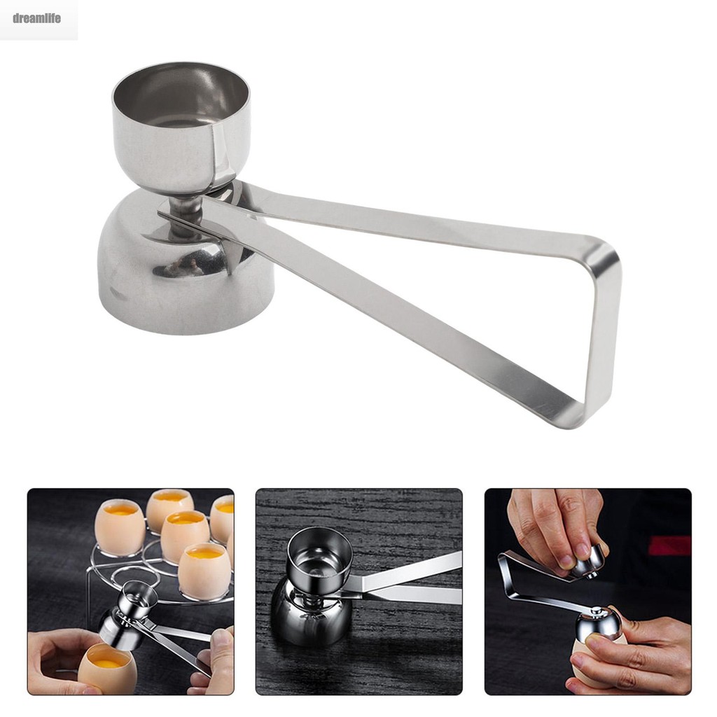 1x Egg-Double Cups Topper Cutter ที่เปิดไข่สแตนเลส Egg Shell-Remover