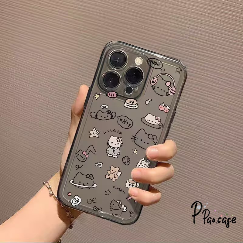 เคส เข้ากันได้กับ IPhone 11 16 15 13 14 12 Pro Max 8 7 14 15 Plus XR XS X Max SE เคสใสลายการ์ตูนแมวผูกโบว์สุดสร้างสรรค์ ราคา ถูกที่สุด ดีลบีเคเค แกลเลอรีภาพที่ 9