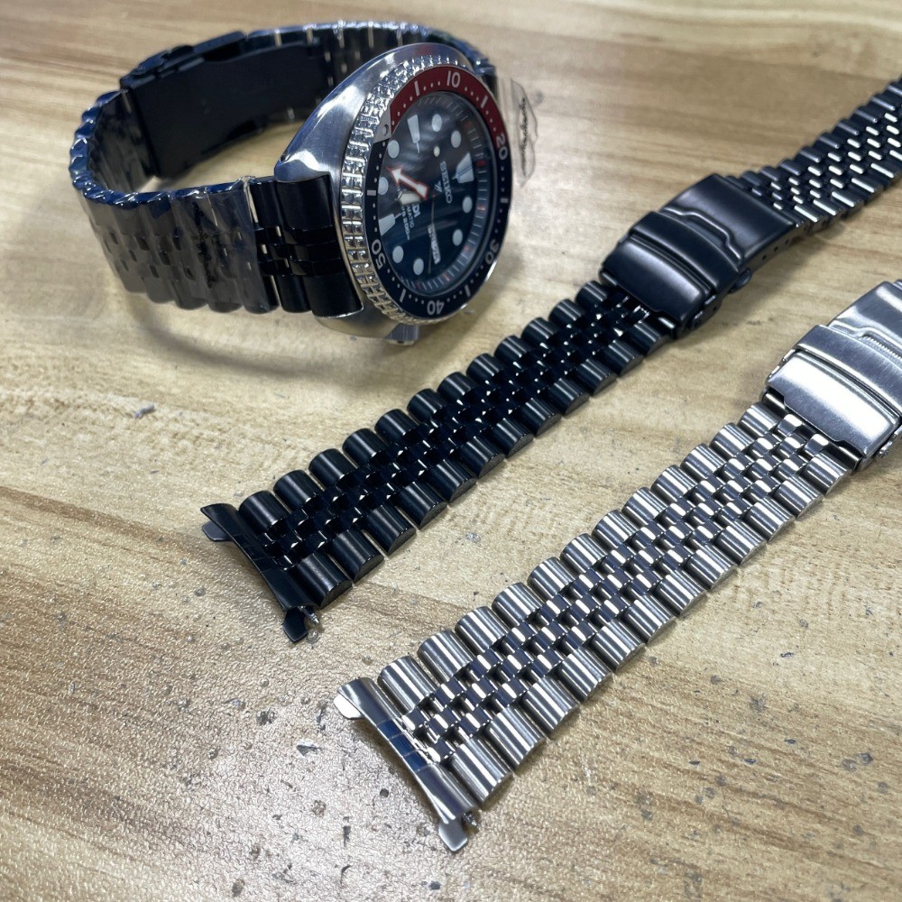 สําหรับ 22mm Seiko Turtle strap Prospex PADI Hollow Curved Seiko King Turtle Jubilee WatchBand strap Bracelet