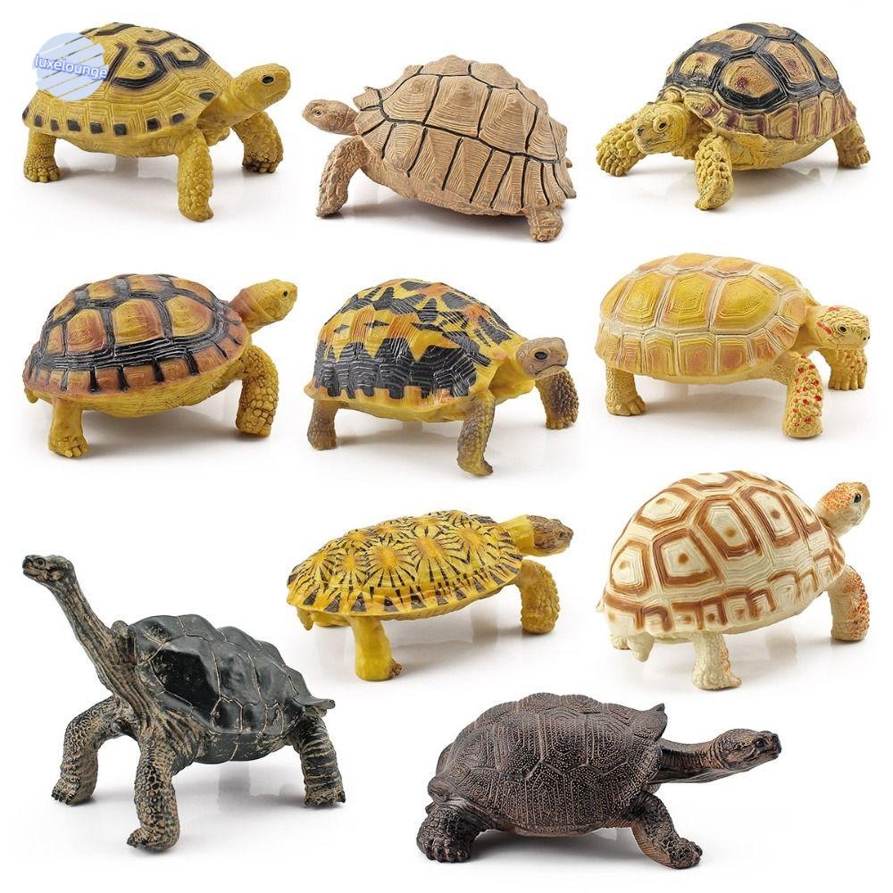 Luxelunge Sea Turtle Model,Realistic Leatherback Tortoise Turtle Action Figures,ตกแต่งบ้านการศึกษามือวาดวัสดุPVCเต่าสัตว์Figurinesของเล่นเด็ก