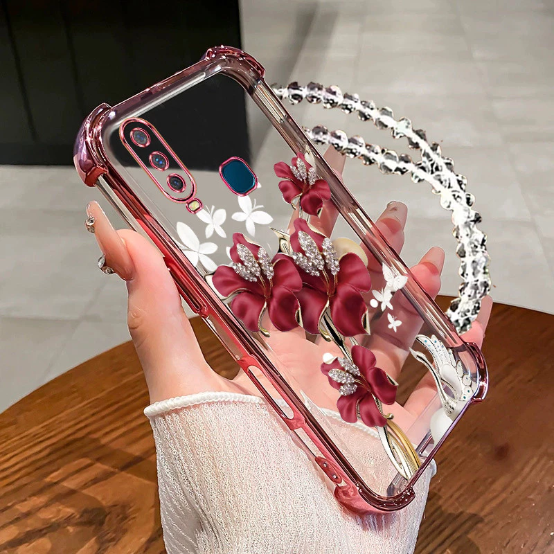 กันกระแทกcase สําหรับ vivo Y11 Y12 Y15 Y17 Y19 Y19S เคสโทรศัพท์ TPU สร้อยข้อมือล่าสุด 2025 ดีไซน์ใหม่ความงาม softCase
