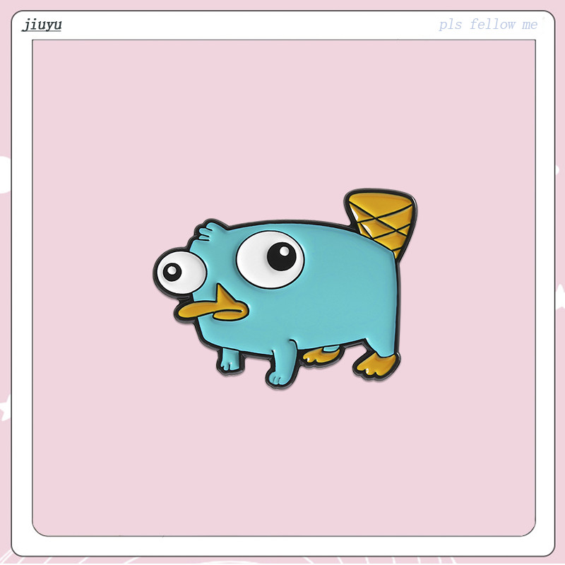 การ์ตูน Platypus เคลือบ Pin น่ารักสัตว์ Badge บนกระเป๋าเป้สะพายหลังผู้หญิงเข็มกลัด Lapel Pins อุปกรณ์เสริมของขวัญ