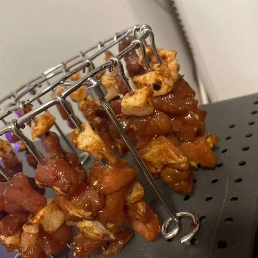 คอสซี่ ตะแกรงย่างแนวตั้ง, ตะแกรงสตริงที่ถอดออกได้ผู้ถือเสียบ, สแตนเลส 12/24/49เข็มอบสําหรับอุปกรณ์เสริมหม้อทอดอากาศ - รูปที่ 7