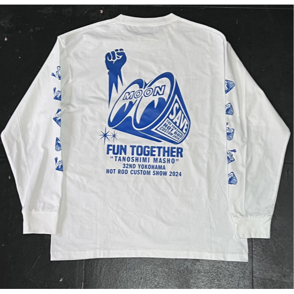 100% พร้อมสต็อกสไตล์ใหม่ mooneyes 25 ปีเสื้อยืดแขนยาวรถจักรยานยนต์ดัดแปลง Retro ch