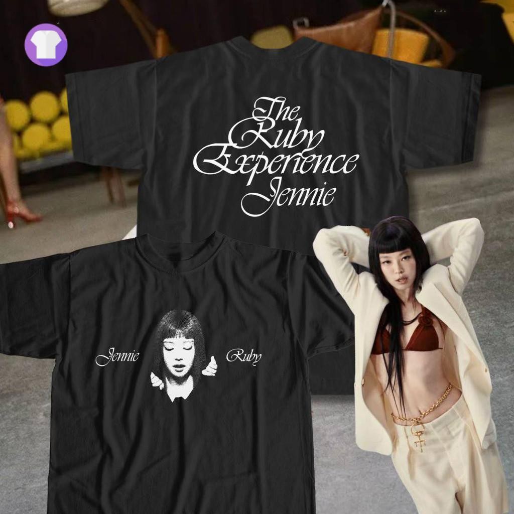 2025 Jennie Ruby Album Jennie The Ruby Experience K-pop เสื้อแขนสั้นผู้หญิง