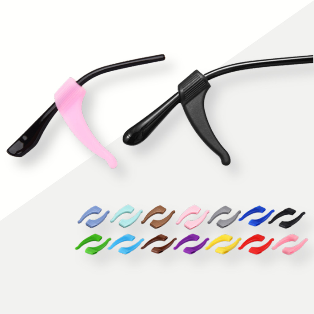 มิก้าสโตร์ | มัลติฟังก์ชั่นแว่นตาซิลิโคนขาฝาครอบ Anti-shedding แว่นตาหู Hook Holder สายตาสั้นแว่นตากีฬา Anti-slip Buckle