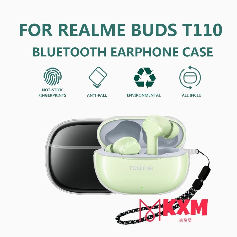 เคส TPU นุ่ม กันฝุ่น สําหรับ Realme Buds T100 / T110 / T300 / Buds Air5 / Air5 Pro