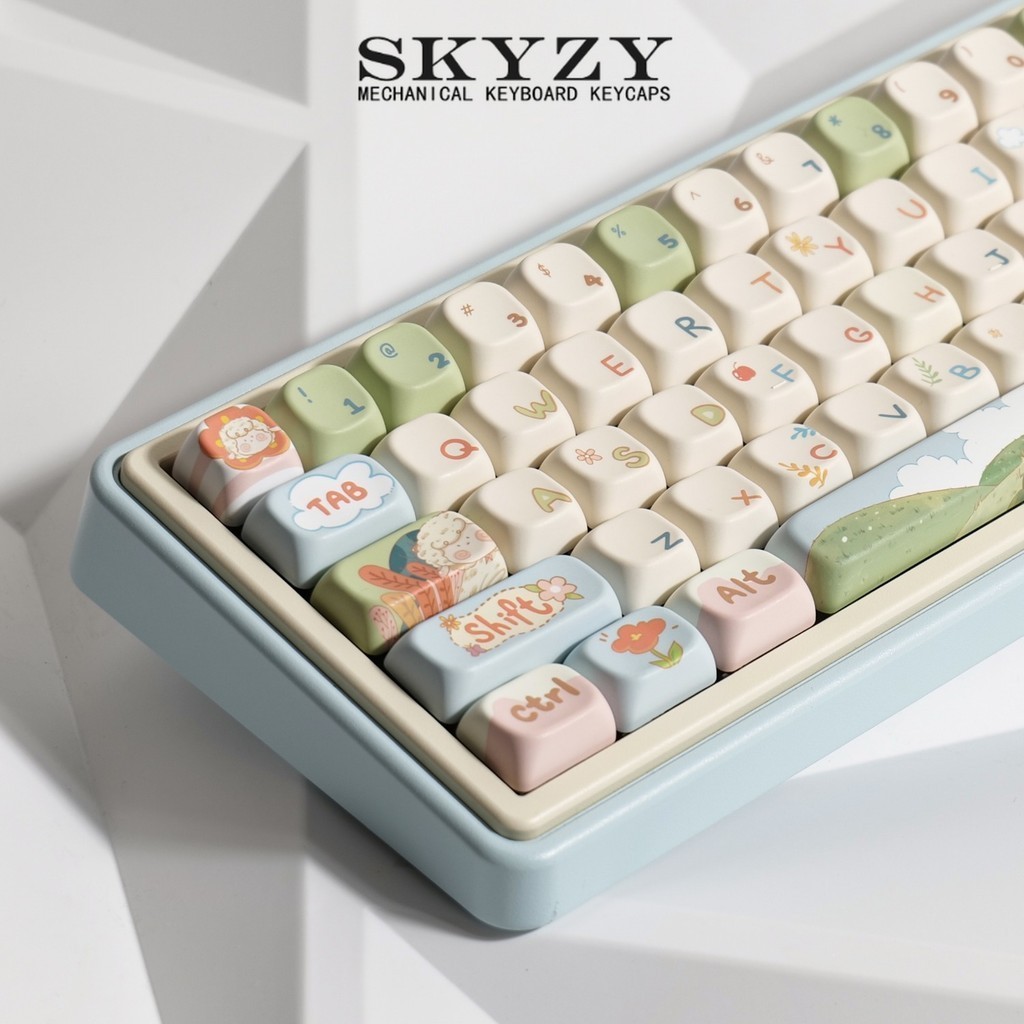 Fat Sheep Keycaps SOA Profile น่ารักการ์ตูน PBT Dye Sub คีย์บอร์ด Keycap